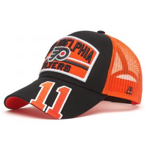 31446 Бейсболка Philadelphia Flyers №11, черно-оранж., 55-58 Atributika Club