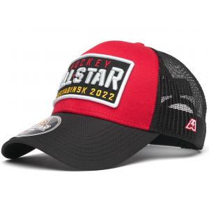 107788 Бейсболка KHL ALL STAR 2022, красн.-черн., 55-58