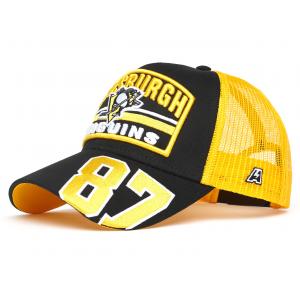 31325 Бейсболка Pittsburgh Penguins №87, черн.-желт., 55-58  Atributika Club