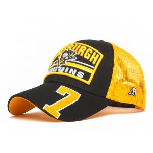 31571 Бейсболка Pittsburgh Penguins №7, черн.-желт., 55-58